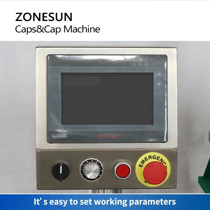 ZONESUN-máquina taponadora automática de botellas de vidrio con cuentagotas, aceite esencial de esmalte de uñas, alimentador de tapa vibratoria personalizable, ZS-XG16E