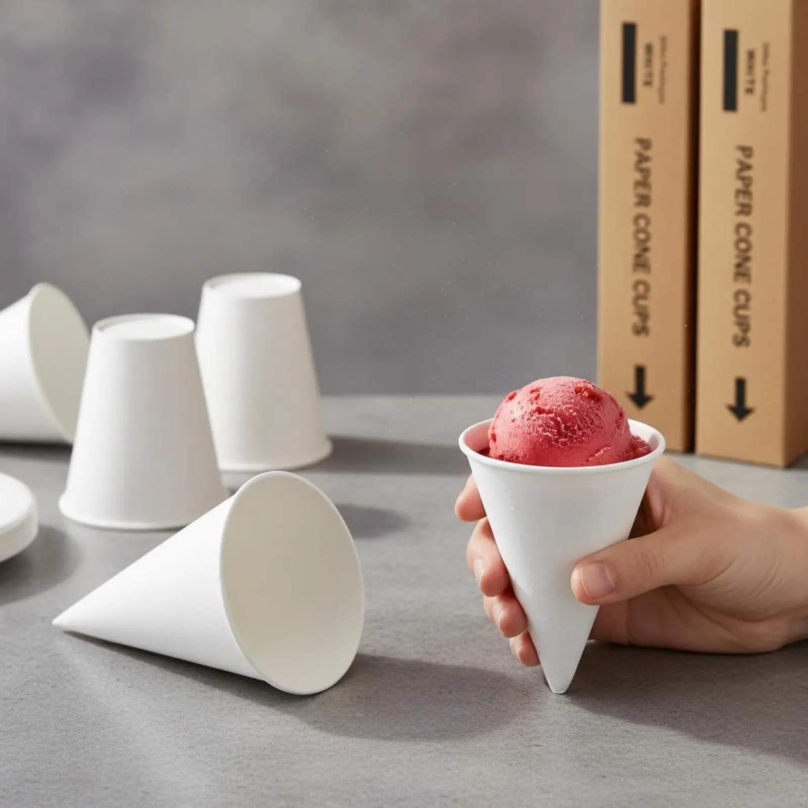 Fabric Cup Essential Food Service Disposable Cone Cup Sturdy Paper Cold Drink Cup for Social Gathering