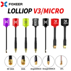 Upgraded Version Foxeer Antenna MICRO Lollipop V4  FPV Antenna 5.8G 2.3Dbi Omni RHCP SMA RPSMA UFL MMCX For FPV Racing Drone