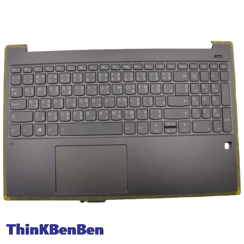 

Тайская клавиатура TH, серый металлический верхний корпус, чехол-накладка на подставку для рук для ноутбука Lenovo Ideapad 720S-15 15IKB, 5CB0Q62243