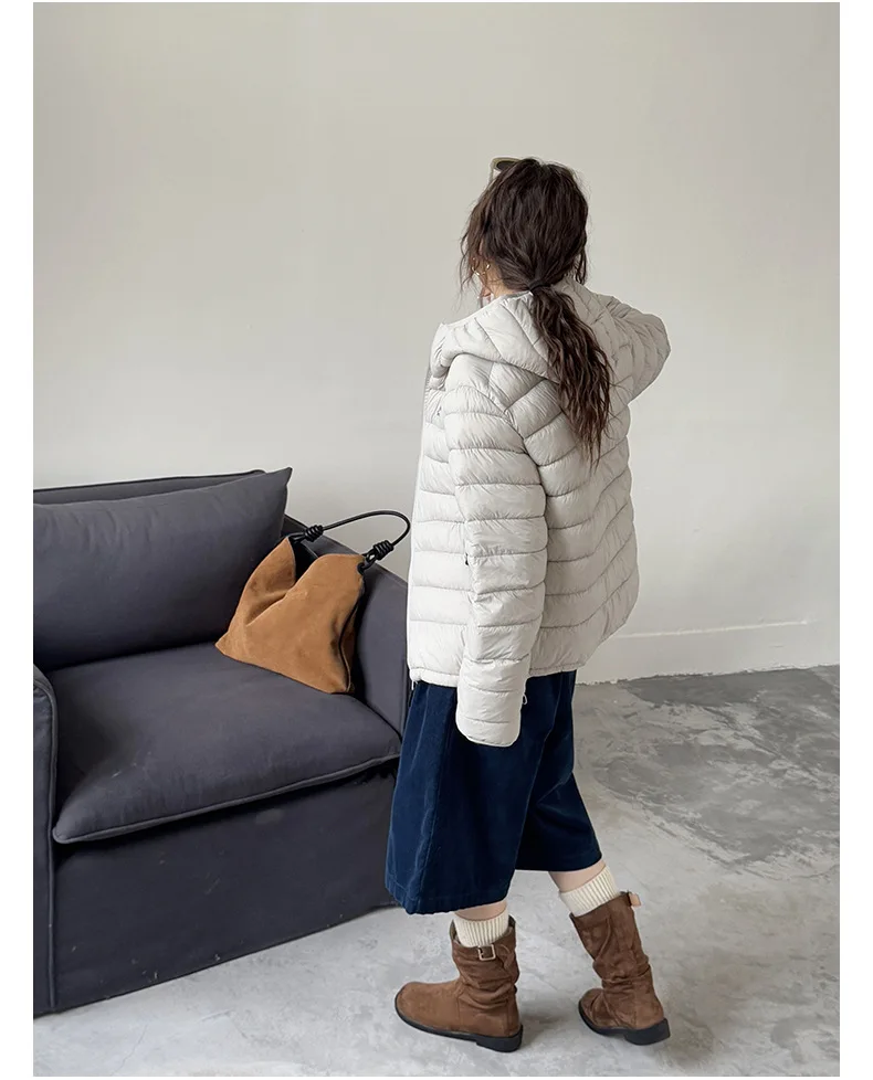 Solid Lightweight Hooded Padded Jacket Women Autumn Winter Casual Outdoor Soft Puffer Jacket Woman All Match Korean Warm Parkas