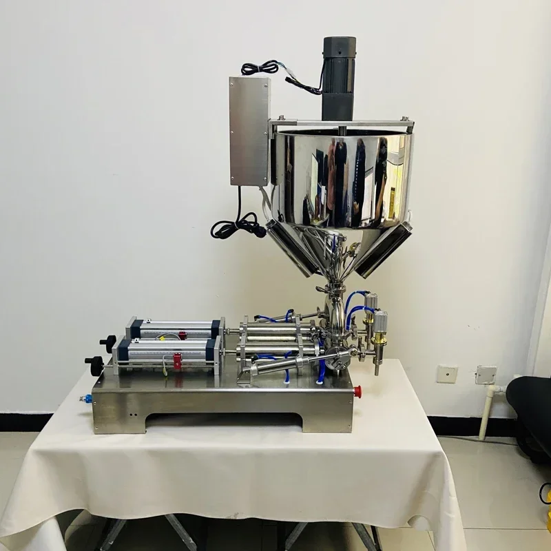 Double Head Pneumatic Honey Cream Filling Machine Paste Food Packaging Machine