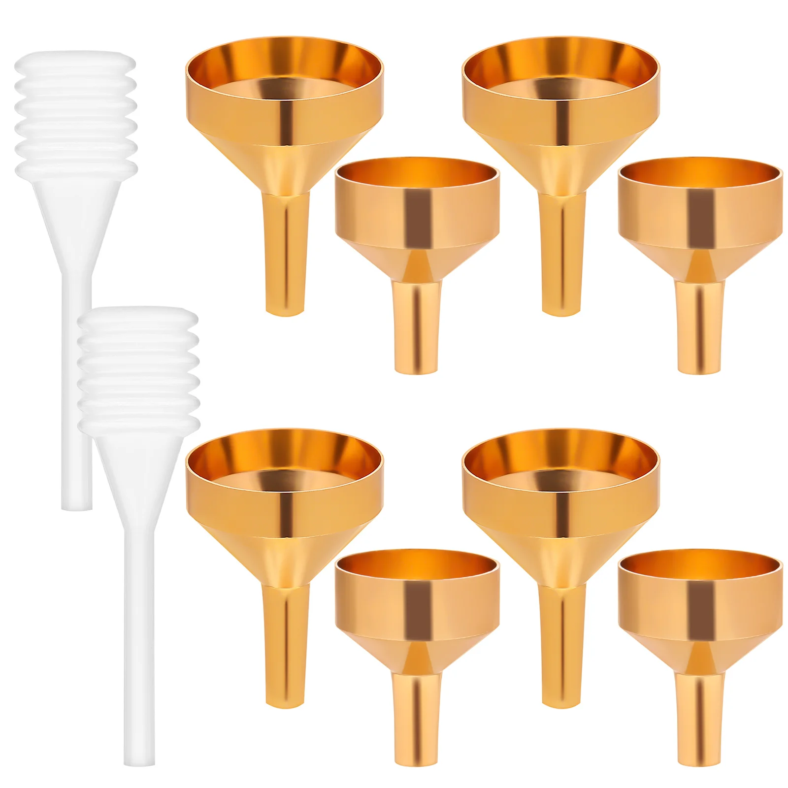 

1 set Metal Filling Small Bottles Oil Precise Pouring Mini Funnels Narrow Opening Liquid Transfer Small Funnel For Bottles Set