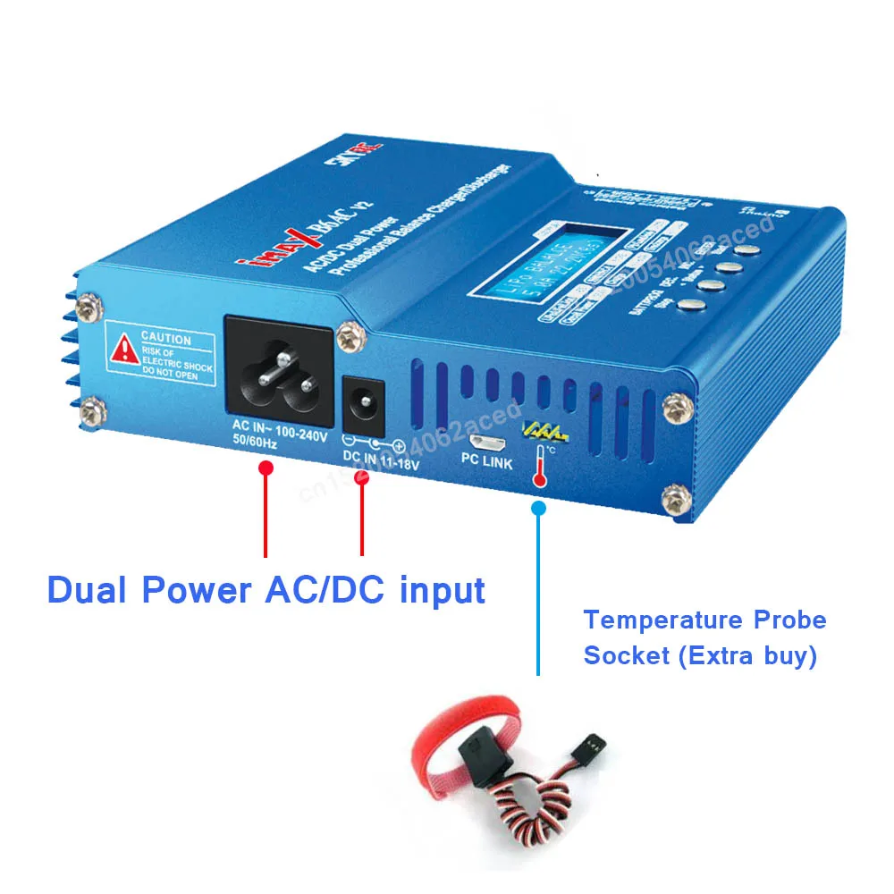 Original skyrc imax b6ac v2 6a lipo bateria balance carregador display lcd descarregador para rc modelo de carregamento da bateria re-modo de pico