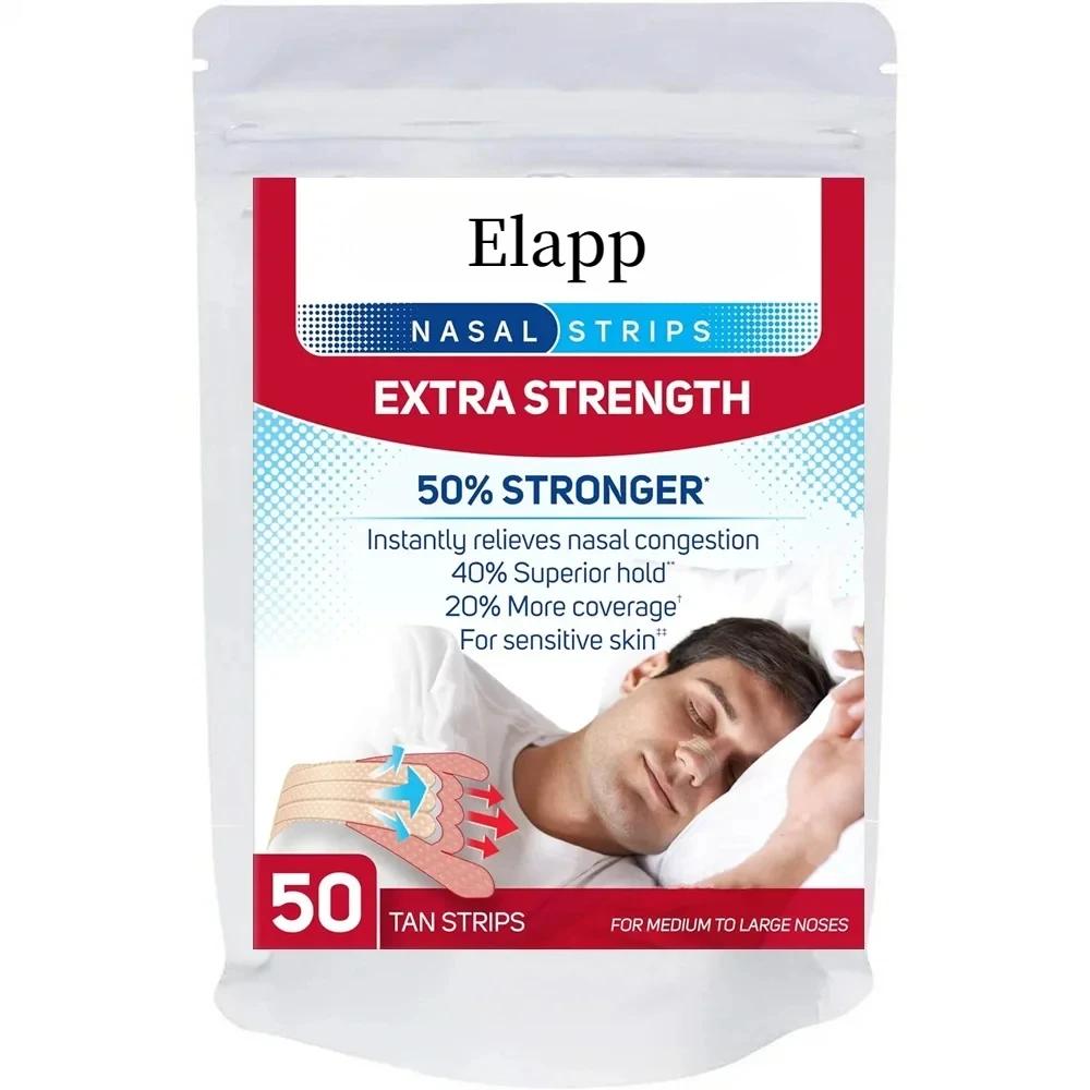 50 Strips Extra Strength Nasal Strips to Improve Sleep, Reduce Snoring, & Relieve Nasal Congestion Due to Colds & Allergies