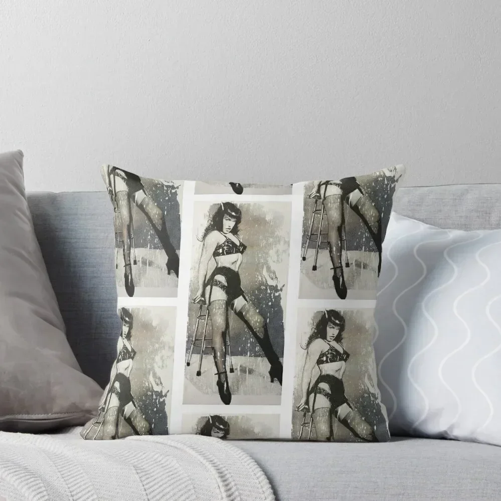 Bettie Page Throw Pillow luxury decor Christmas Pillow pillow