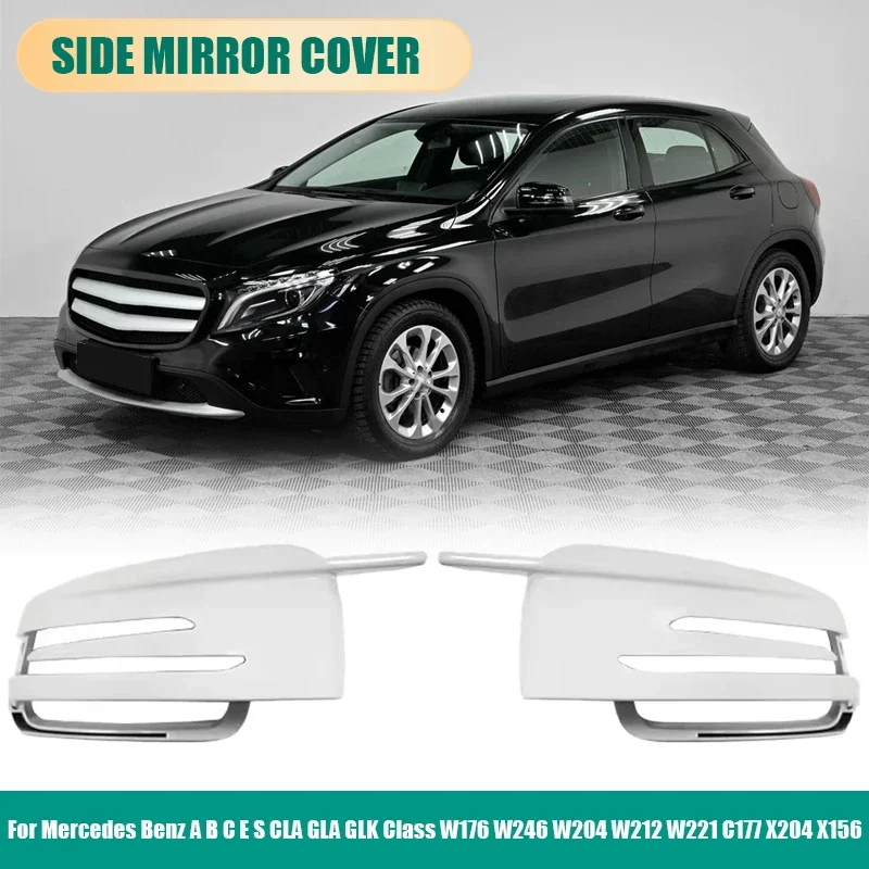 

For Mercedes Benz A B C E S CLA GLA GLK Class W176 W246 W204 W212 W221 C177 X204 X156 Carbon Fiber Car Rearview Mirror Cover