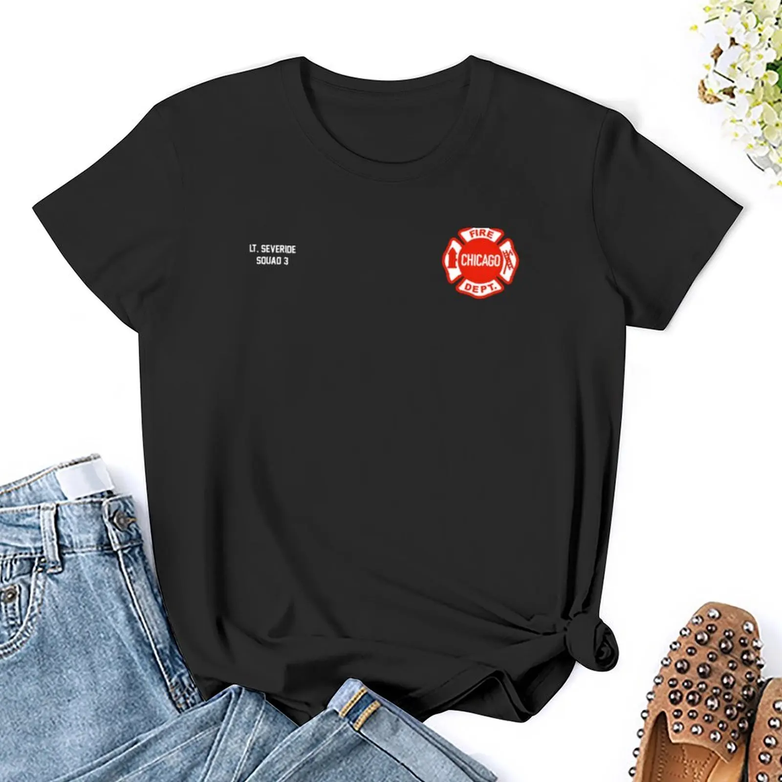 CHICAGO FIRE - LT. Severide-T-shirt Scalls AD 3 pour femme, mode, mignon, médicaments, graphiques