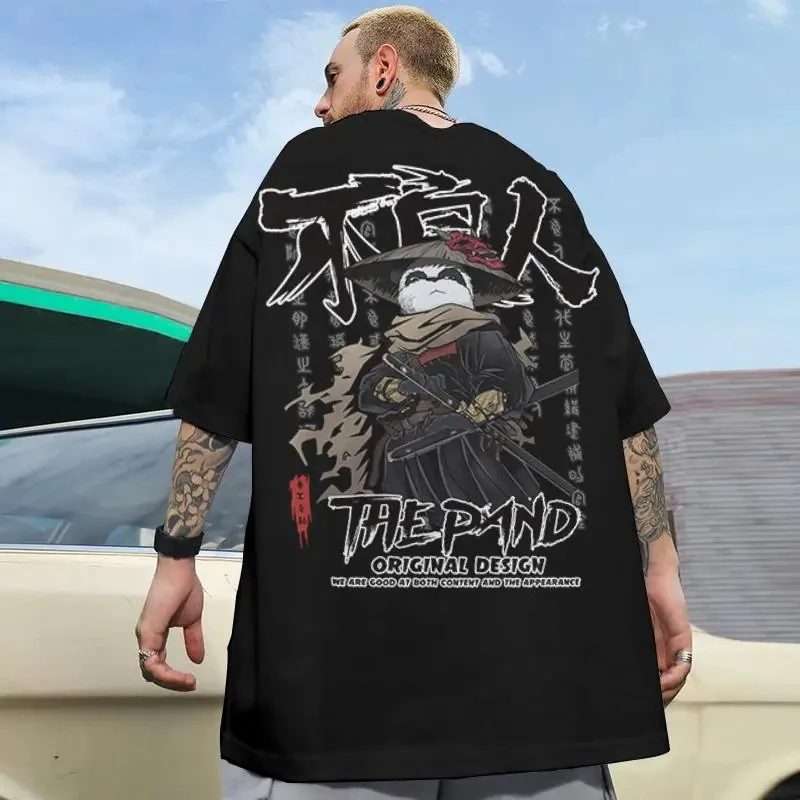 Animal T-Shirt For Men 3d Panda Print Street Trend Hip Hop T shirt Summer Fashion Casual Oversized Short Sleeve Top Man Clothing