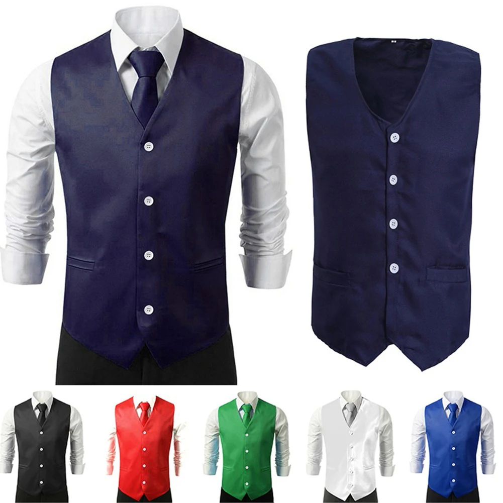 Gilet en Polyester pour Homme, Coupe Cintrée, Doux, pour Mariage, Rendez-vous d'Affaires, Confortable