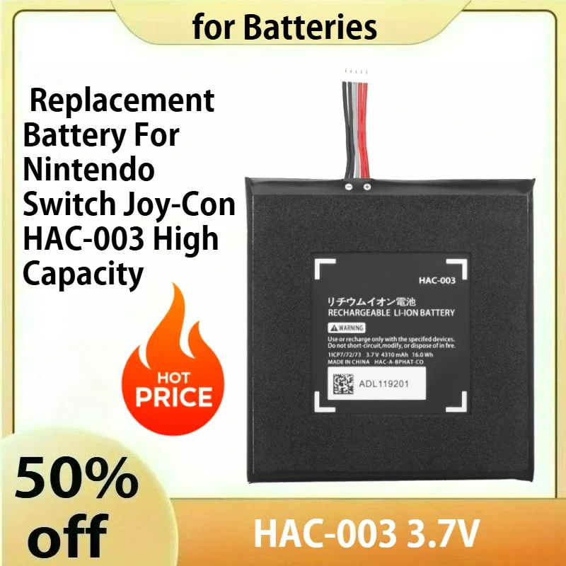 

4310mAh Replacement Battery For Nintendo Switch Joy-Con HAC-003 High Capacity