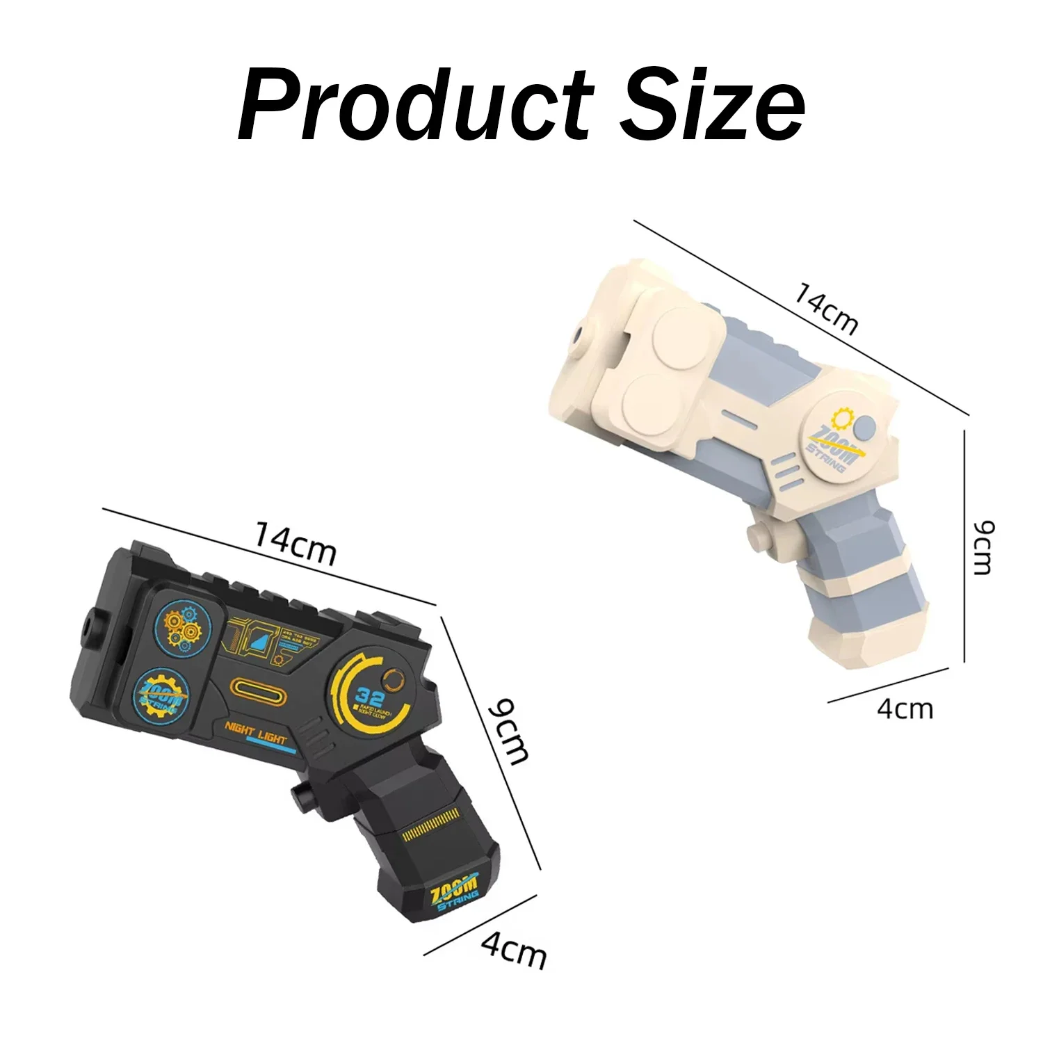 Giocattolo lanciatore di corde che si illumina al buio, pistola a corda elettrica portatile luminosa, giocattolo per feste notturne Fidget antistress per bambini