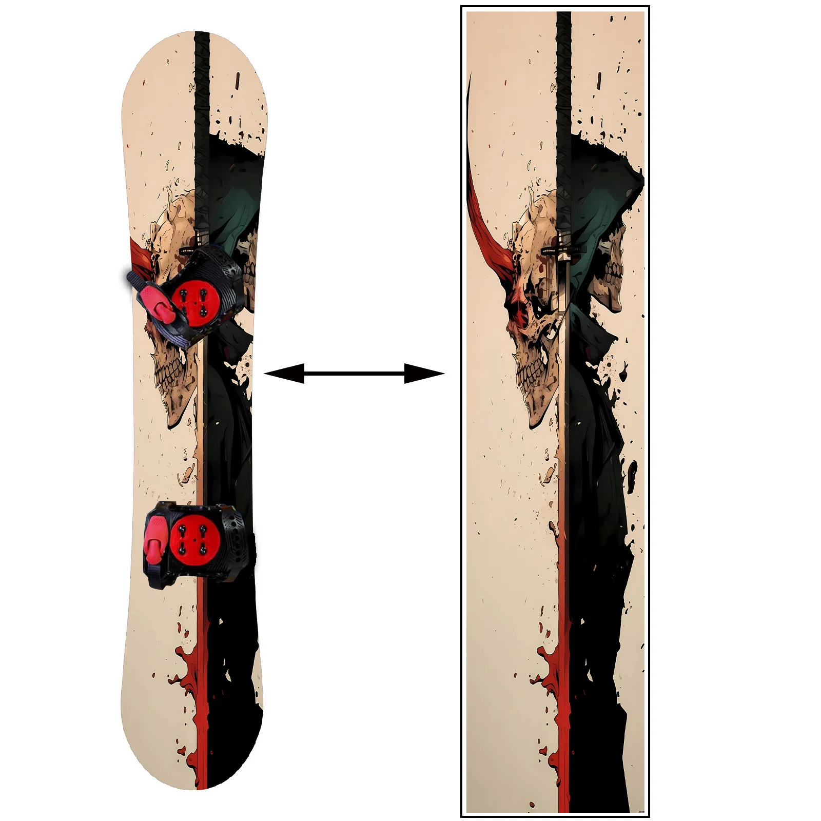 

1 Bloody Blade Wreck Snowboard Sticker Snowboard Personality Decoration Sticker Snowboard Decoration Sticker for Snowboard