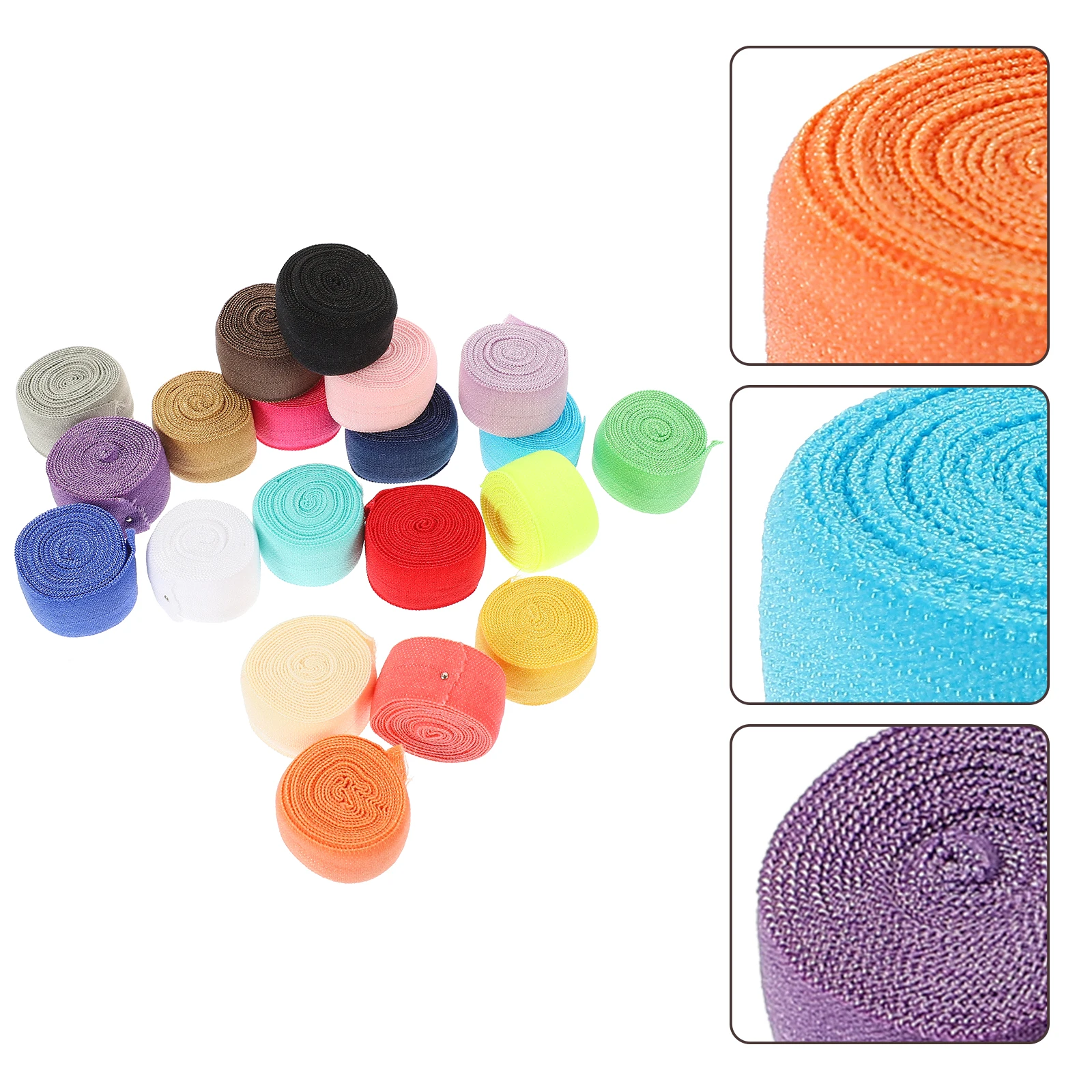 

20pcs 20 Rolls Crochet Band Stretch Strap Cord Roll Sewing Elastic Rope Durable Flat Knit Sewing Accessories Diy Crafts Supplies
