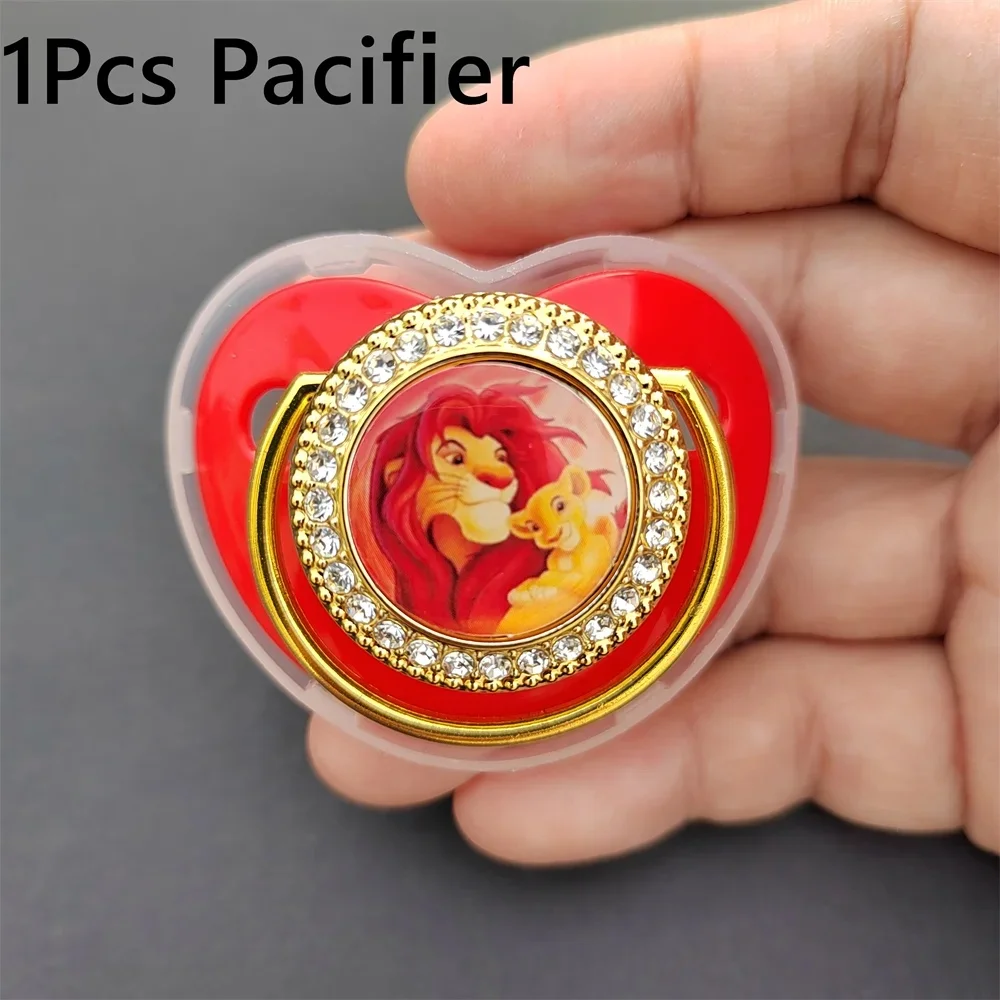 Lion King Baby Pacifier Baby Pacifier BPA-Free Luxury Bling Pacifier Silicone dummy pacifier chupetes para bebes Baby bath gift