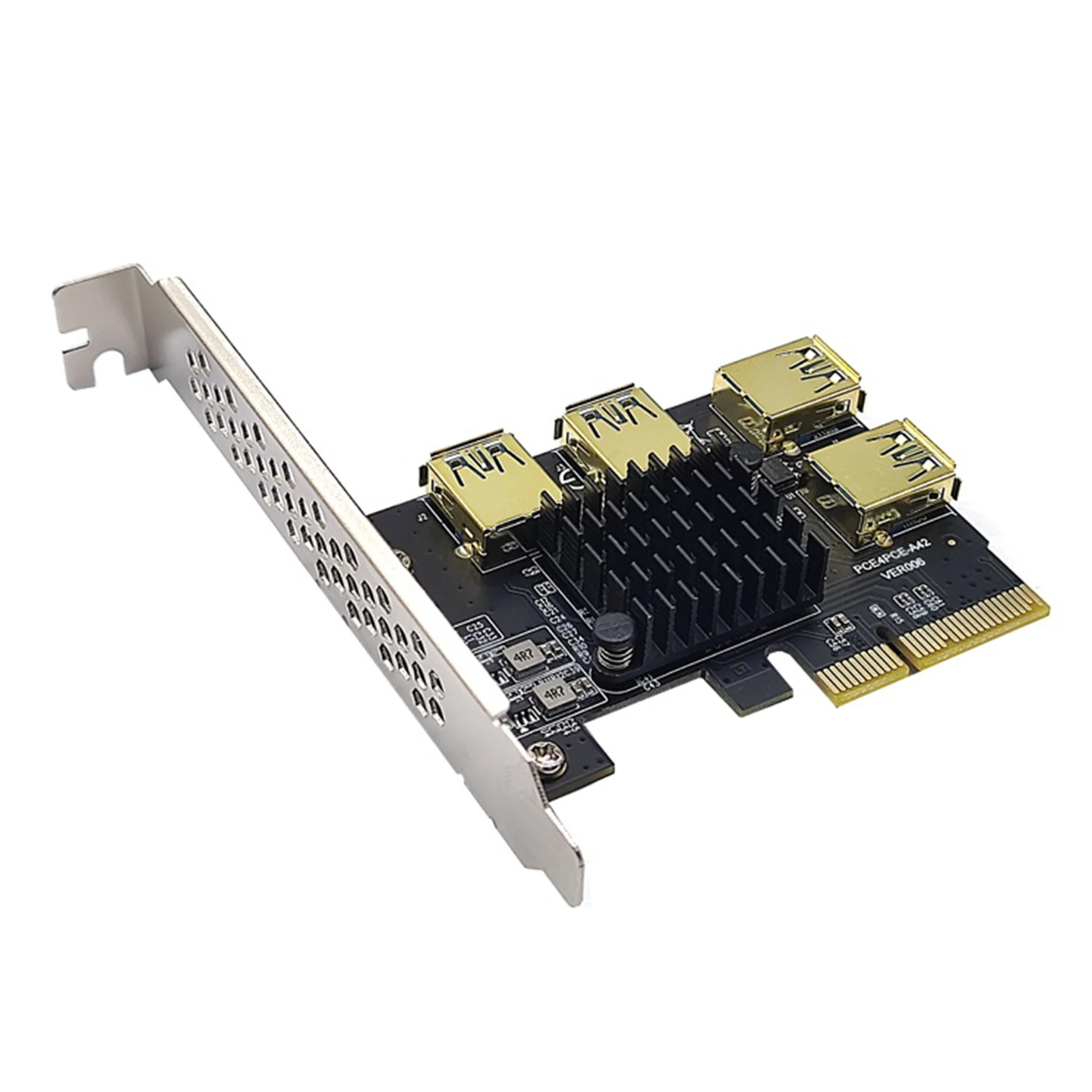 PCIE Riser Card 1 to 4 Expansion Cards PCIE X4 to PCIE X16 Graphics Card Expansion Cables 1 to 4 Adapter Cards