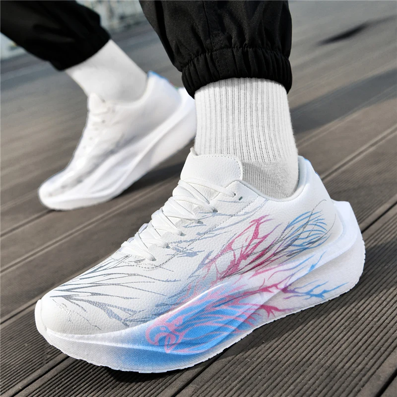 

Autumn and winter student racing running shoes carbon plate technology shock-absorbing men's and women's sports shoes