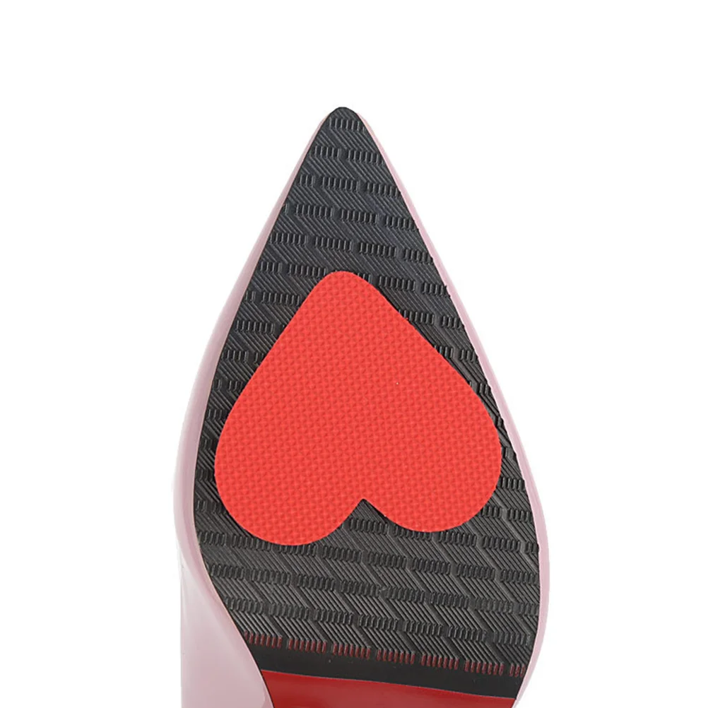 

4Pairs Anti-Slip Sole Protector Strong Adhesive Sole Patch for High Heels Boots Sandals Non-Slip Shoe Grips Red