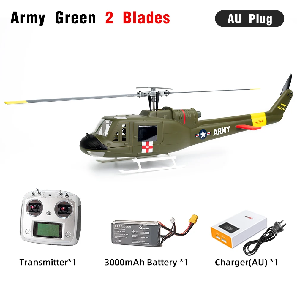 FlyWing UH1 V4 RC Helicópteros RTF 16V Motor sem escova 10CH GPS Altitude Hold Helicóptero de ponto fixo