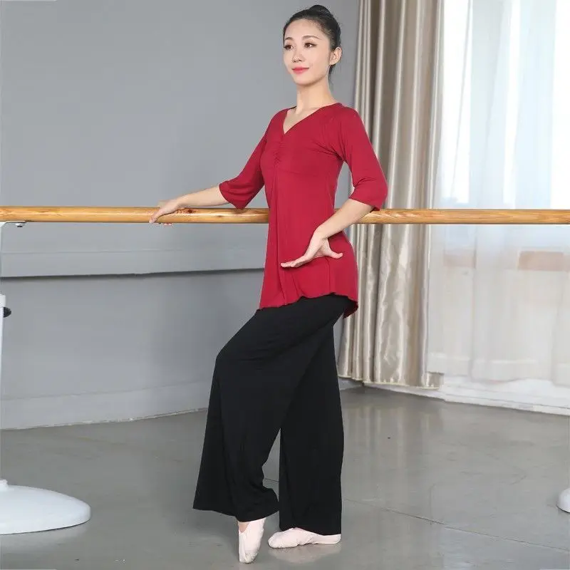 

Classical dance practice clothes women's tops art test body training clothes women's adult loose dance suit