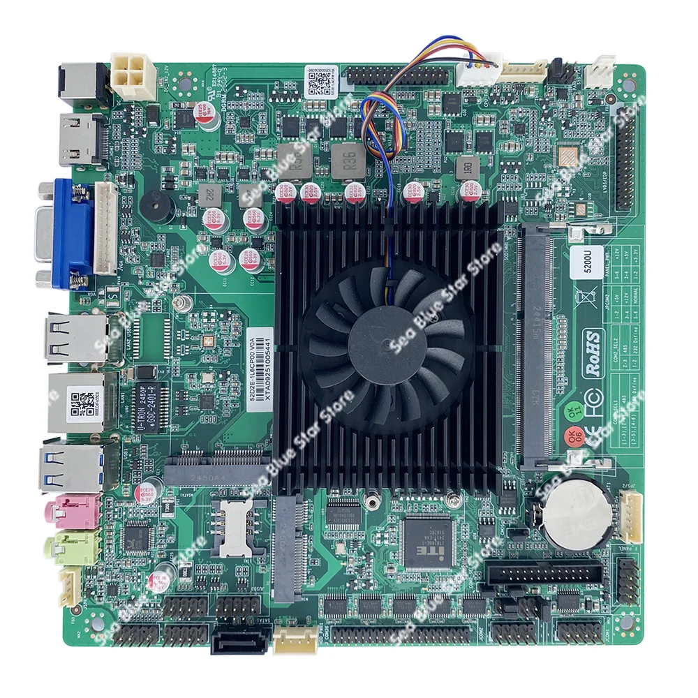 

New cash register main board i5-5300U i7-5500U itx industrial control machine main board 6COM dual display