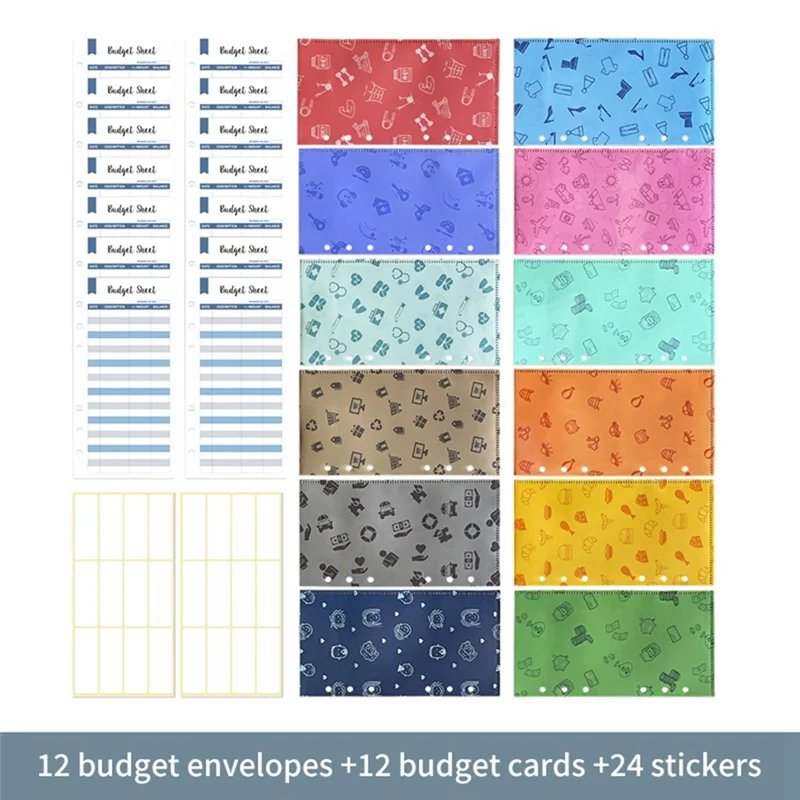 AC57-Money Saving Envelopes For Budget System Money Envelopes For Budgeting And Saving Tear And Water Resistant Vertical Version