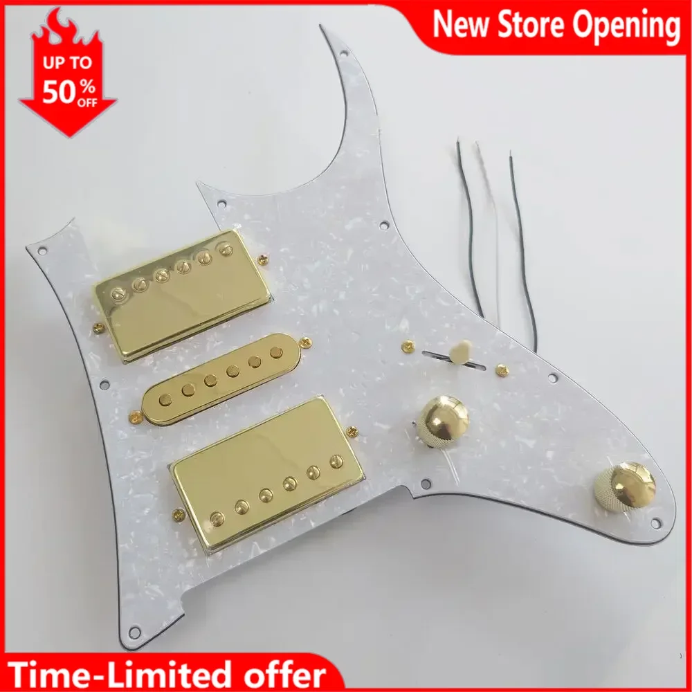 

Guitar HSH Prewired Loaded Pickguard Set, Alnico 5 Humbucker Pickups, for Electric Guitars, Replacement Parts