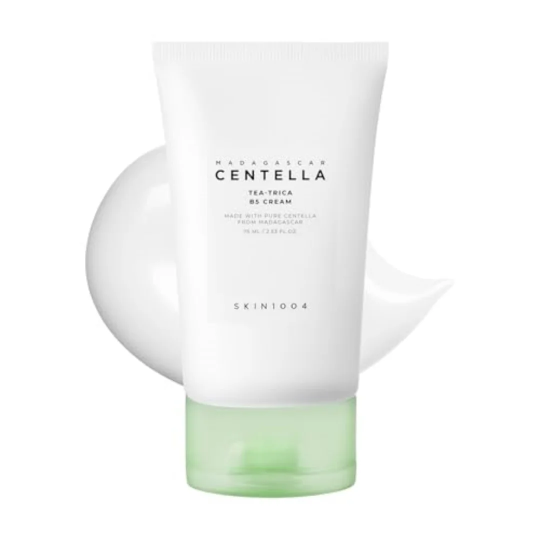 SKIN1004 Tea-Trica BS Cream Centella Asiatica Crema Hidratante Facial Calmante para el Acné Reparadora para Piel Grasa Propensa a Imperfecciones Cuidado Coreano 75ml