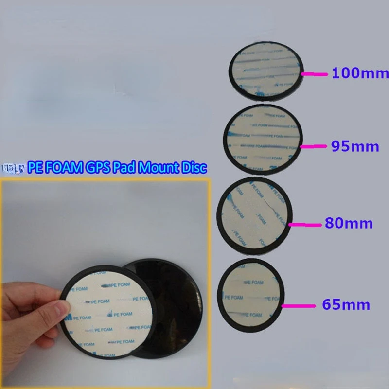 65mm 80mm 95mm 100mm M3 Adhesive Foam Tape Suction Cup Holder Base Car GPS Driving Recorder Mobile Phone Holder Fixed Sucker Pad