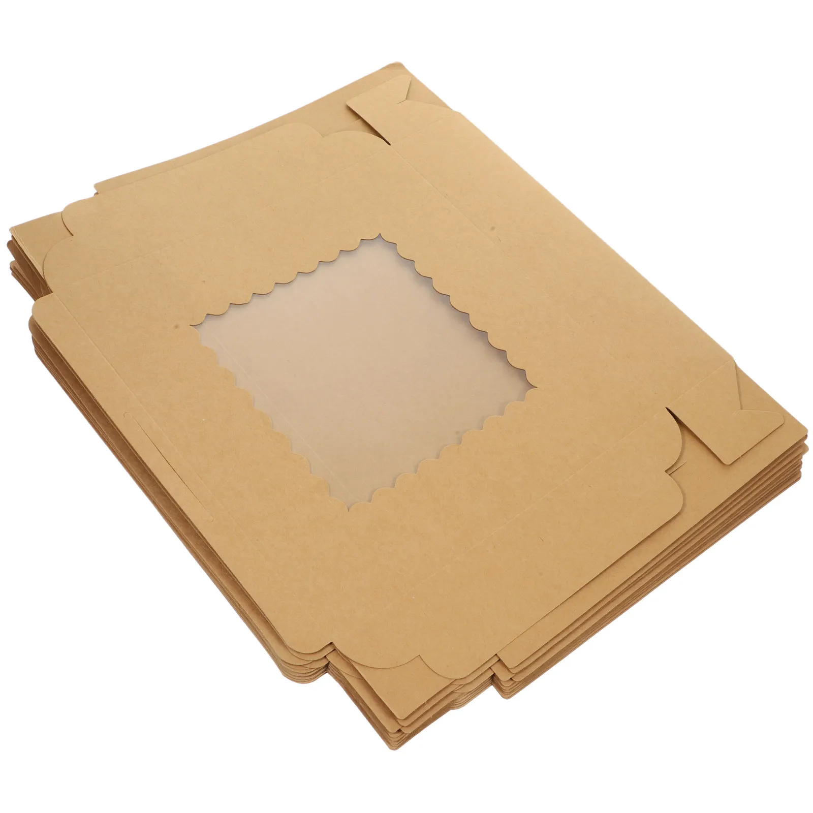 

12Pcs Pie Boxes with Window 10x10 Compact Bakery Boxes Lightweight Tear-Resistant Dessert Packaging for Cookies Cakes Treats DIY