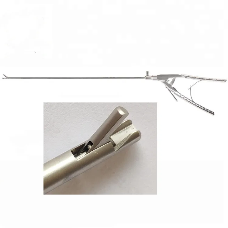 

Medical surgical laparosopic instruments reusable stainless steel operation V-shaped self-righting Needle Holder without teeth