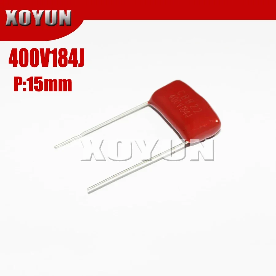 

10 шт. 400V184J 400V0.18UF 180NF шаг 15 мм CBB полипропиленовый пленочный конденсатор