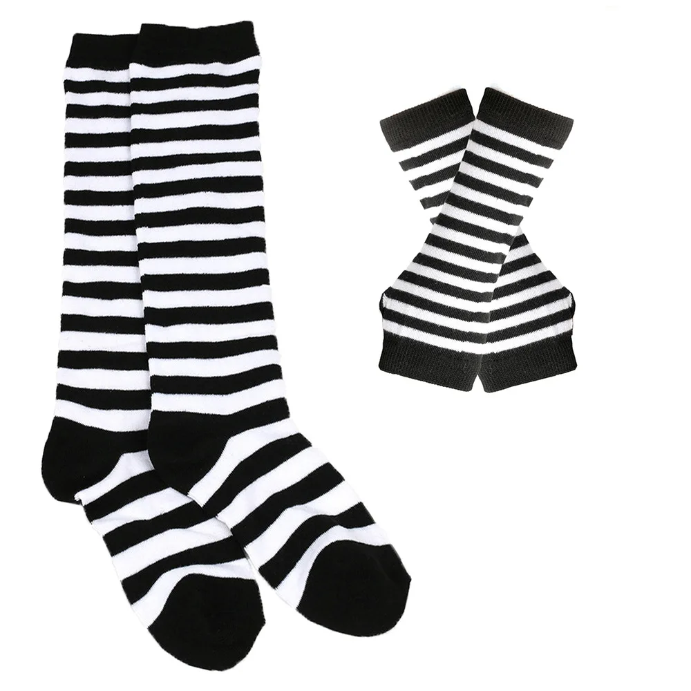 Gotisches Geister-Tutu-Kostüm für kleine Kinder, schwarz-weißes Tüllkleid, volle Socken, Stirnband für Süßes oder Saures, Schule, Bühne, Faschingskostüm – Detail 11