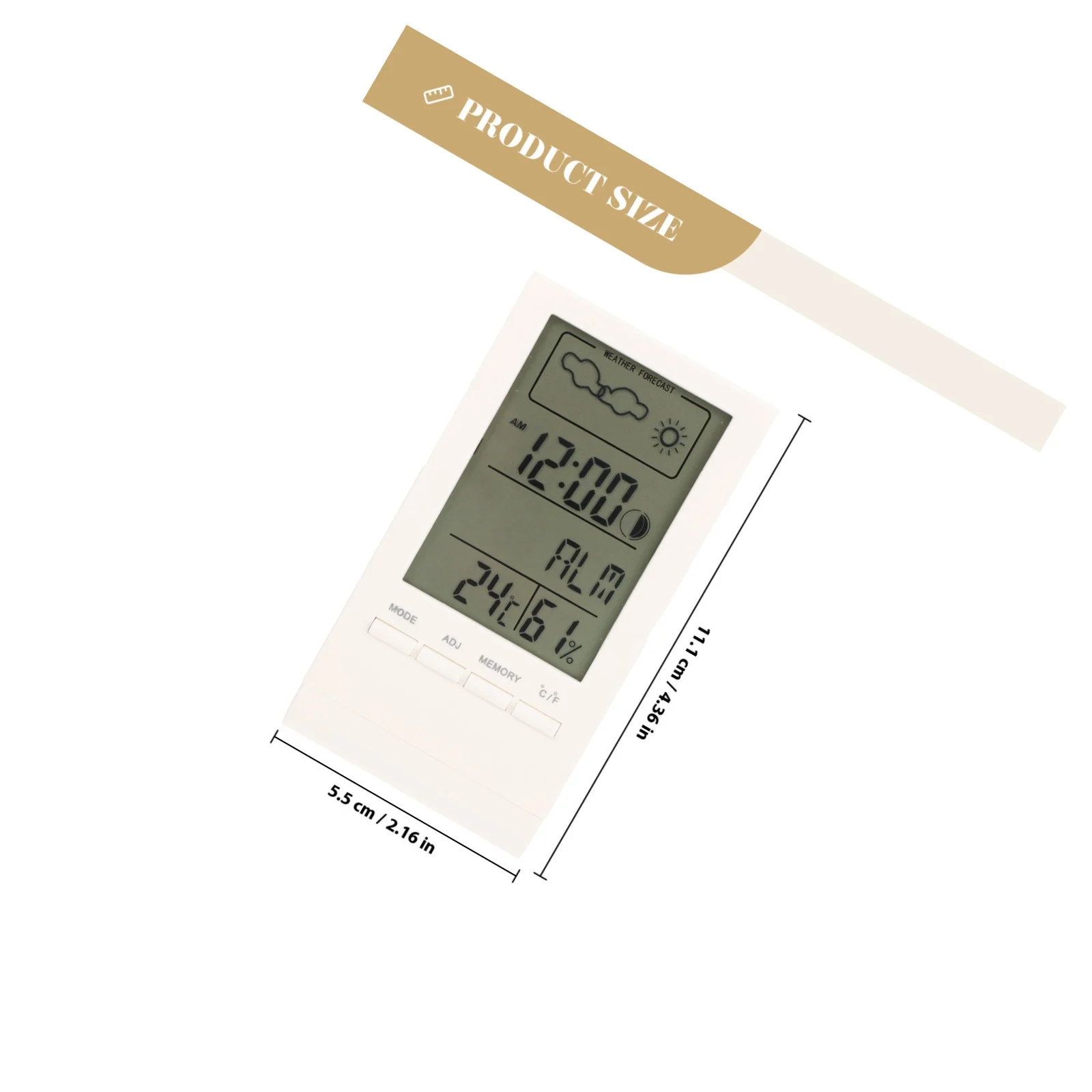 Lcd Digital Weather Station Clock Thermometer Hygrometer Temperature Humidity Monitor Calendar For Home Office Classroom