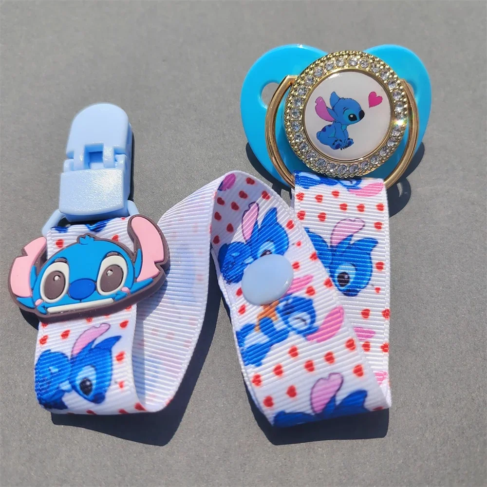 2024 Steed Baby Pacifier Clip Cover Rhinestone Luxury Pacifier for newborn boys and girls silicone nipples Baby Shower gift0-18M