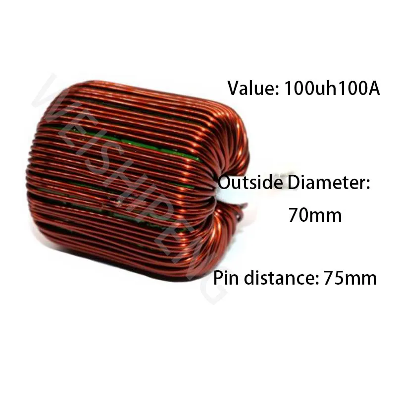 

100uh100A High Current Inductance With MultiWire Winding And Low-Loss DC-DC Silicon Iron Inductance Coil