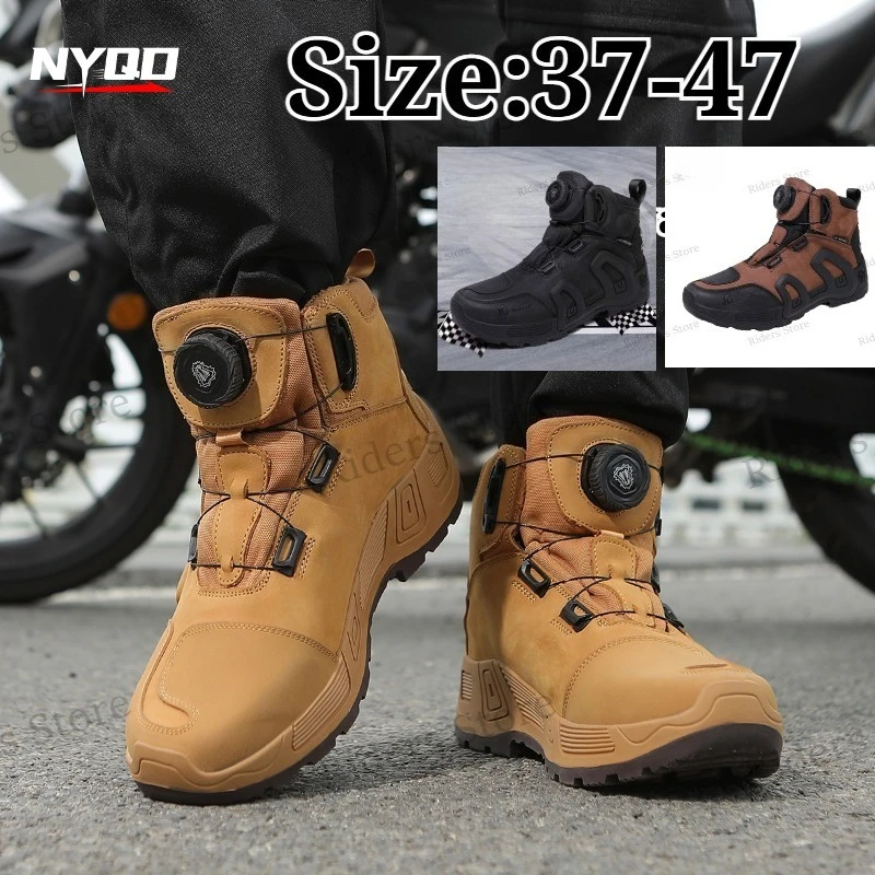 

Men's Waterproof Motorcycle Shoes Outdoor Riding Boots Motorbike Touring Protective Gear