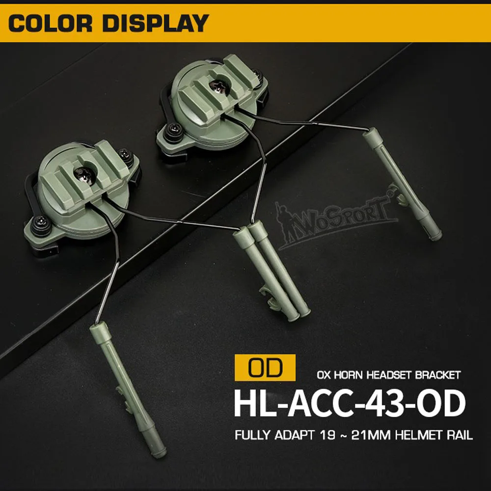 Accessori per casco con staffa per cuffie tattiche supporti rapidi regolabili adattatore per binario attrezzatura per la caccia militare