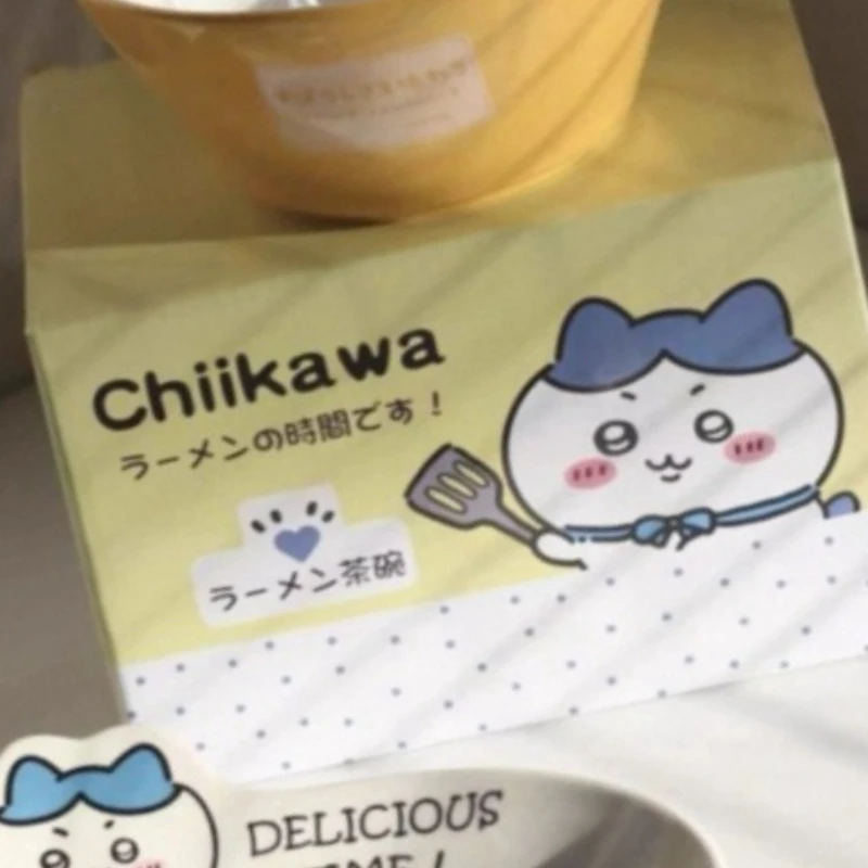 Anime Cartoon Kawaii Chiikawa Porcelain Noodles Wan Service/dinner Plate Special-shaped Overglaze Color High-capacity Practical
