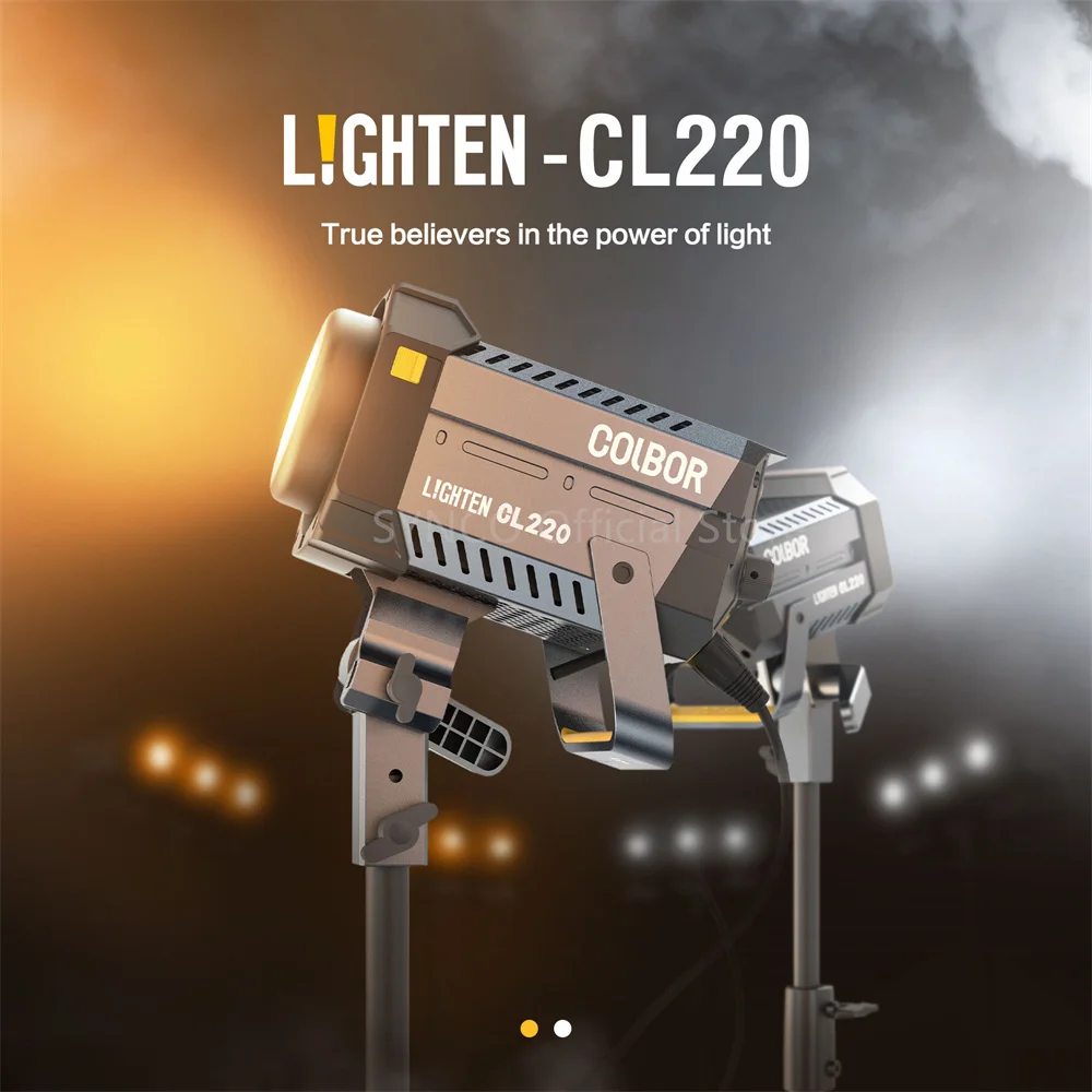 

Synco COLBOR 200W Photography Lighting COB Video Light CL220 for Live Streaming CRI97 Bi-Color 2700-6500K Studio Lamp Vlog Photo