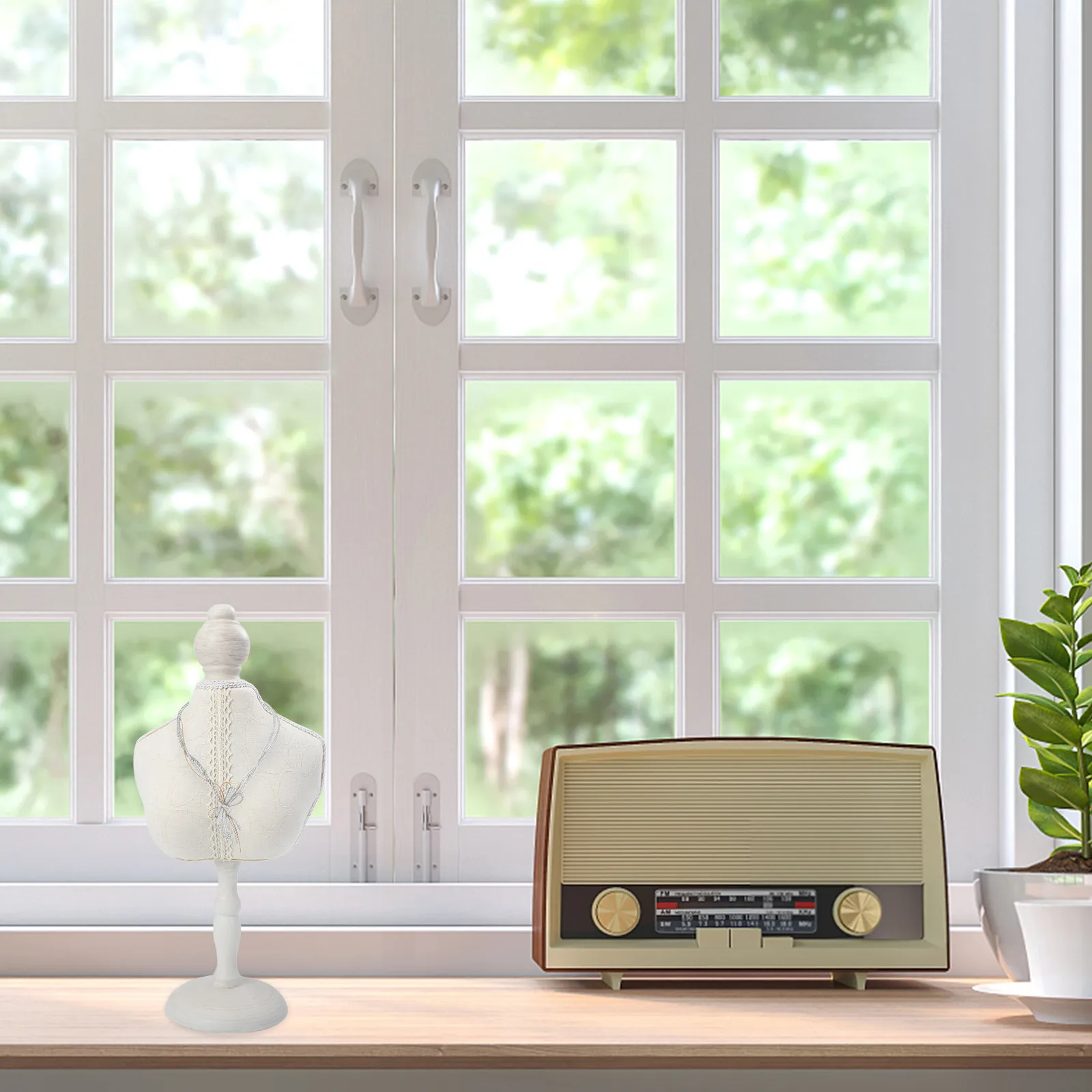 

Классическая элегантная подставка для демонстрации ожерелий, идеально подходящая для любого стиля, реквизит для фотосъемки, держатель для ювелирных изделий, настольная витрина-подставка