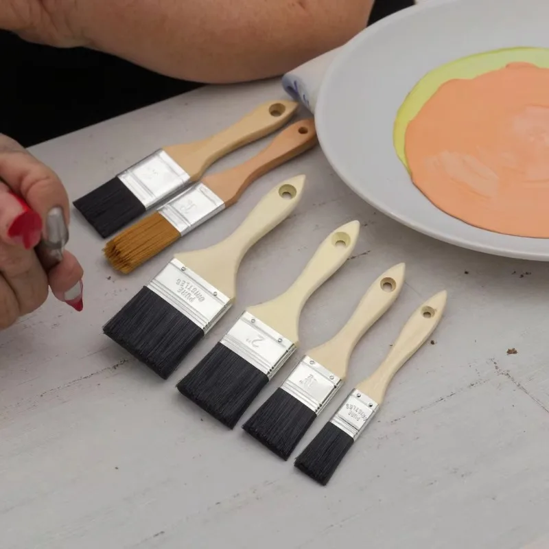 

Industrial Lint-Free Paint Brush with Plastic Handle for DIY Projects on Latex Silk Soft Wax Barbecue Other Applications