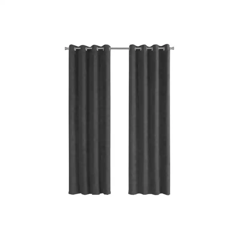 

Curtain Panel, 2pcs Set, 54w X 95l, Room Darkening, Grommet, Living Room, Bedroom, Kitchen, Grey Micro Suede, Contemporary, Mode