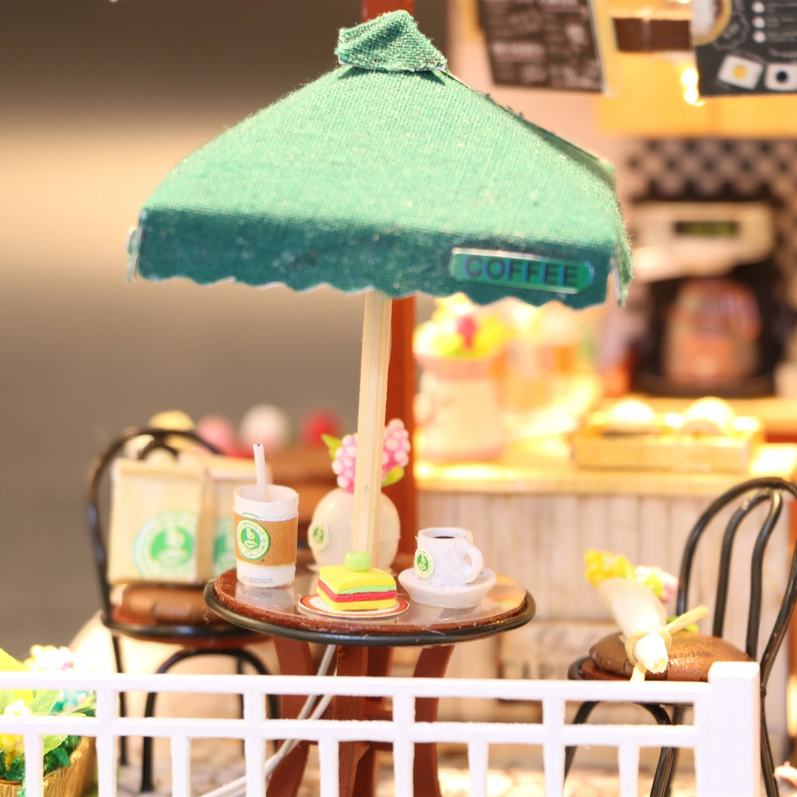 وقت القهوة DIY منزل مصغر هدية عيد ميلاد إبداعية تجميع نموذج زخرفة الجمعة السوداء #5