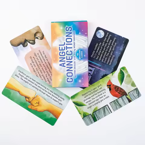 Angel Connections 40 Message Cards 11*6Cm &nbsp;English Visions Divination Edition Deck Board Playing Games