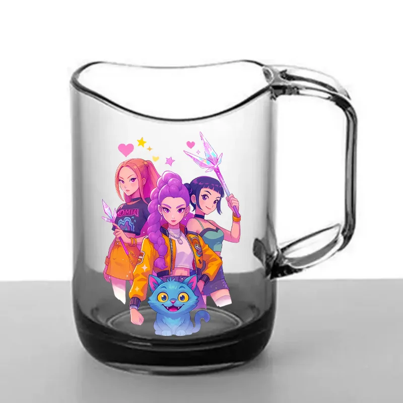 K-Pop شيطان الصيادين كوب لفرشاة الأسنان الكرتون أكواب مياه بلاستيكية موضة زوجين كوب غسول الفم اكسسوارات الحمام المنزل ديكور الهدايا #6