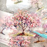JIANQI 10 pcs Flower Tree Stickers DIY Scrapbooking Collage Junk Journal Photo Album phone case decor sticker Aesthetics Sticker