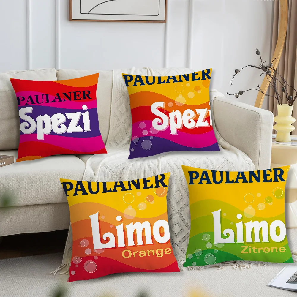 P-Paulaner Spezi Classic Cushion Cover For Pillow Printing Sofa Decoration Home Car Room Coffee Shop Office Nordic Simplicity