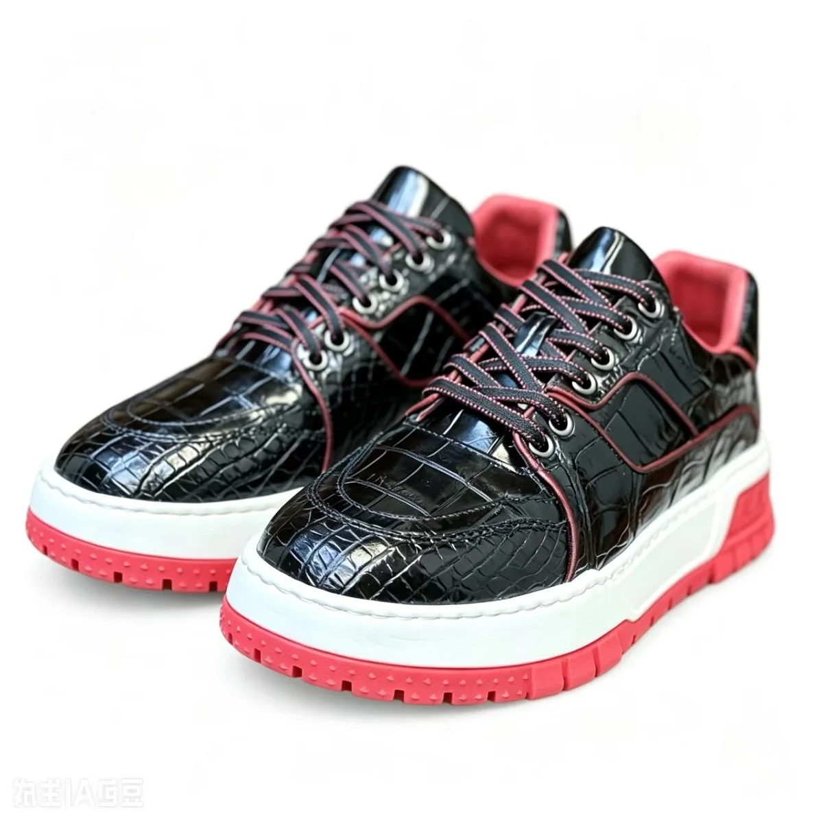 2026 new arrival Fashion Crocodile Skin causal shoes men,male Genuine leather sneakers PDD812A