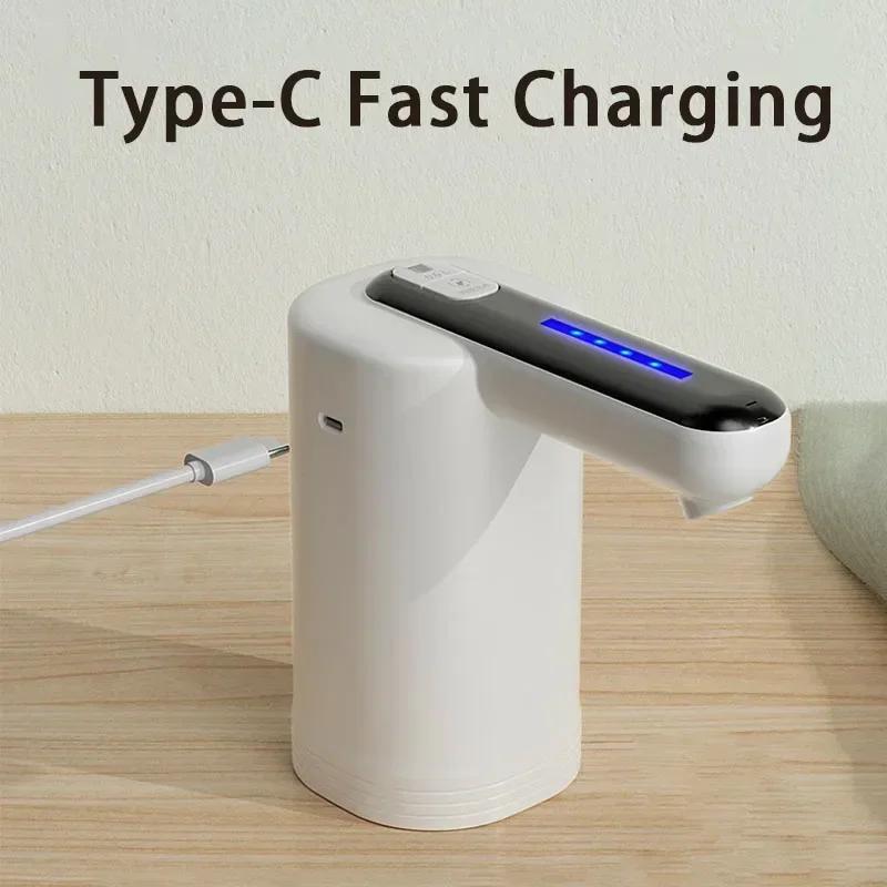 Двойные насосы, мощный автоматический диспенсер для воды, портативный насос с переключателем для бутылок на галлон, зарядка через USB для дома, кухни, офиса